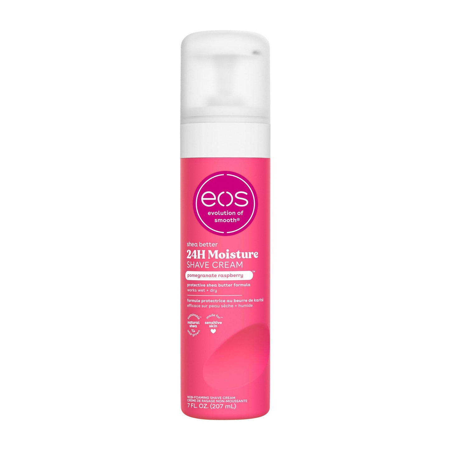 eos Shea Better Shaving Cream- Pomegranate Raspberry, Women's Shave Cream, Skin Care, Doubles as an In-Shower Lotion, 24-Hour Hydration, 7 fl oz