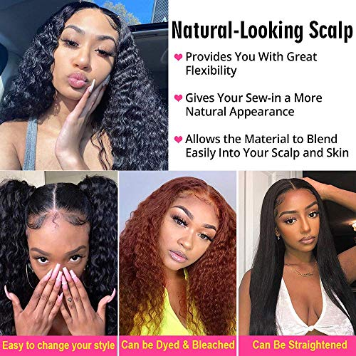 Siyun Show Curly Lace Front Wigs Human Hair Pre Plucked with Baby Hair 180 Density 13x4 Hd Lace Front Wigs for Black Women Human Hair Glueless Deep Wave Lace Frontal Wigs Human Hair 20Inch