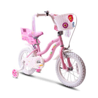 COEWSKE Kid's Bike Steel Frame Children Bicycle Little Princess Style 16 Inch with Training Wheel (16" Pink)