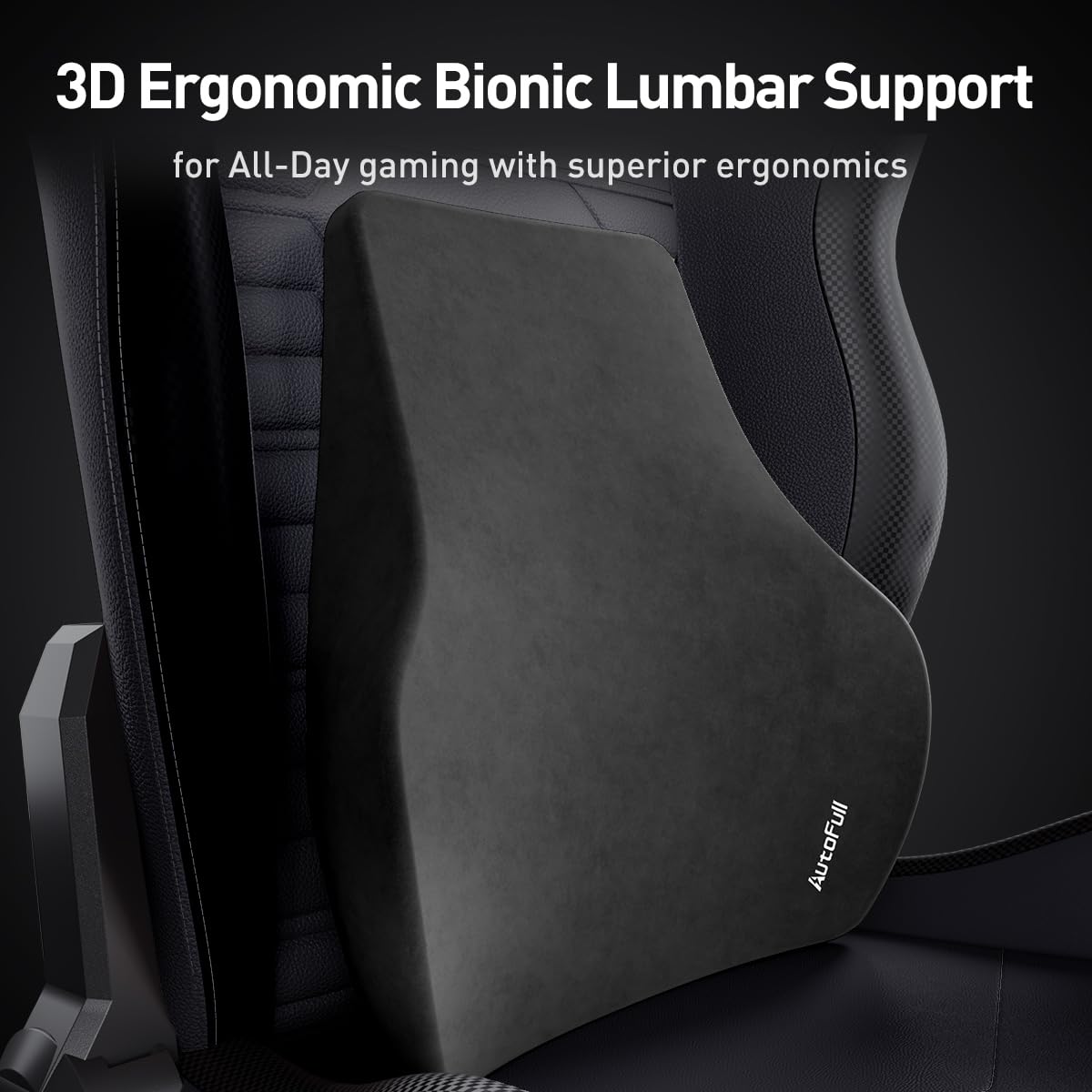 AutoFull C3 Gaming Chair Office Chair PC Chair with Ergonomics Lumbar Support, Racing Style PU Leather High Back Adjustable Swivel Task Chair with Footrest (Black)