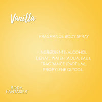 Body Fantasies Signature Fragrance Body Spray, Vanilla, 8 fl oz (Pack of 2)