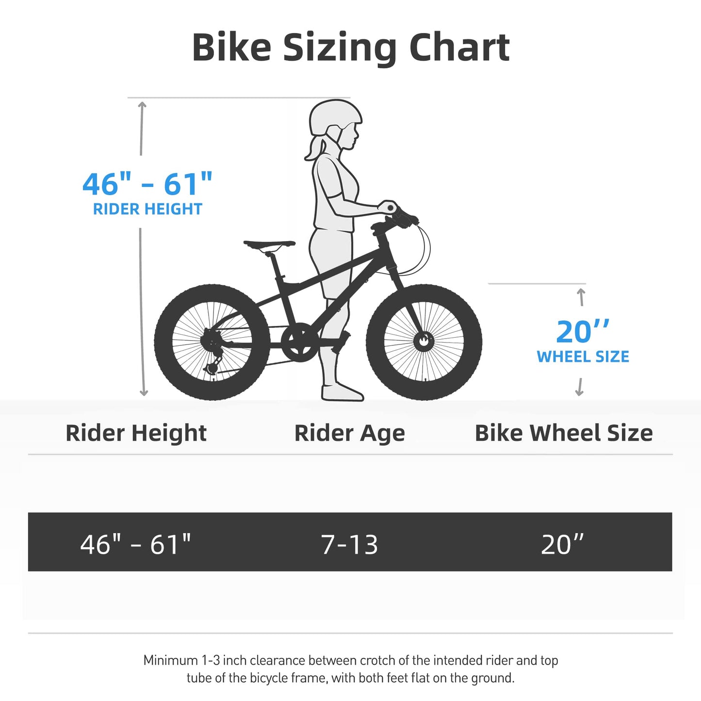 JOYSTAR 20 Inch Moutain Bike for Kids Ages 7-12 Year Old Boys Girls Shimano 7-Speed and Dual Disc Brake 20 Inch Fat Tire Boy Bike Kids' Bicycle Black