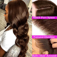 Beaurocks Lace Front Wigs Human Hair Chocolate Brown 13x4 Body Wave Lace Front Wigs Human Hair Auburn Transparent Lace Frontal Wigs with Baby Hair Pre Plucked For Black Women 180 Density 24 Inch