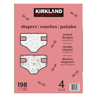 Kirkland Signature Diapers, Size 4 (22-37 Pounds), 198 Count