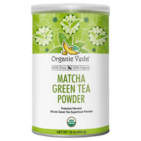 Organic Veda Matcha Green Tea Powder, Culinary Grade, USDA Certified Organic | Antioxidant Dense, 100% Pure Whole Fresh Green Tea Leaves | Face Mask, Beauty, Cooking, Baking & Latte