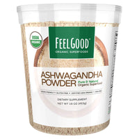 Feel Good USDA Organic Ashwagandha Powder, 16 Ounces