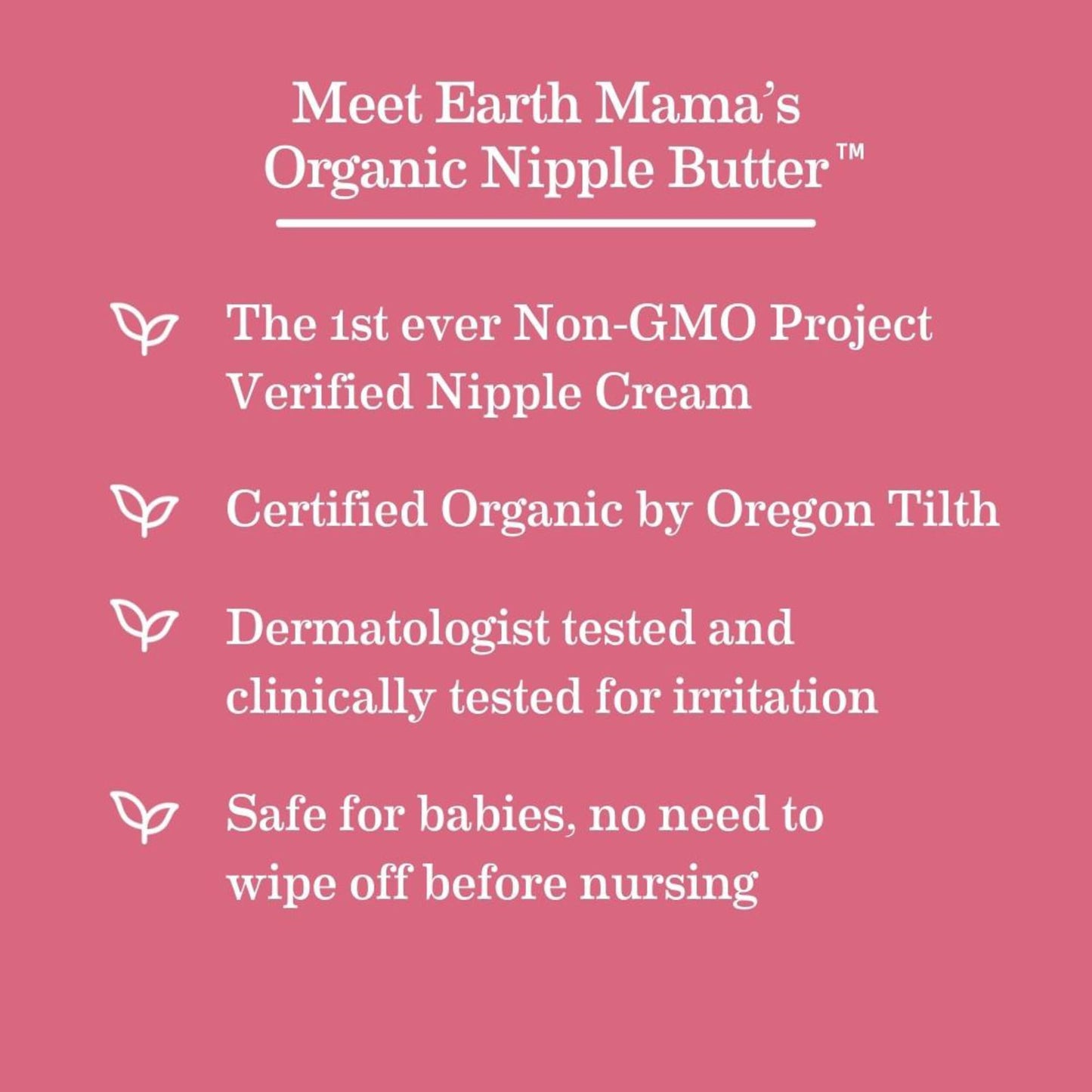 Organic Nipple Butter™ Breastfeeding Cream by Earth Mama | Lanolin-free, Postpartum Essentials Safe for Nursing, Non-GMO Project Verified, 2-Fluid Ounce