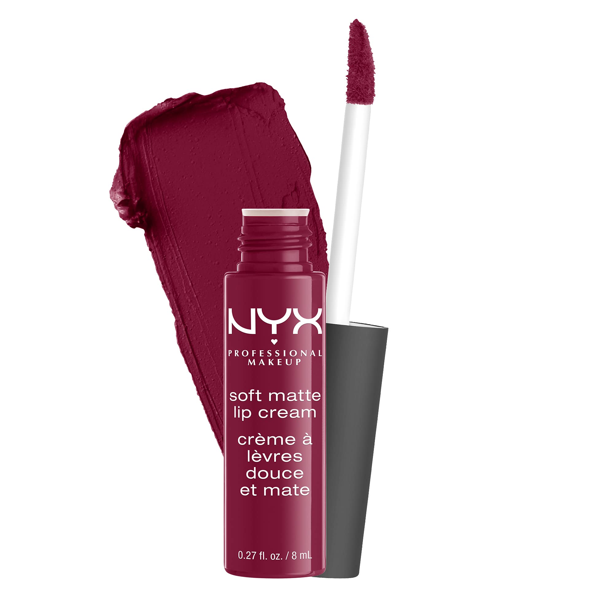 NYX PROFESSIONAL MAKEUP Soft Matte Lip Cream, Lightweight Liquid Lipstick - Copenhagen (Matte Rich Plum)