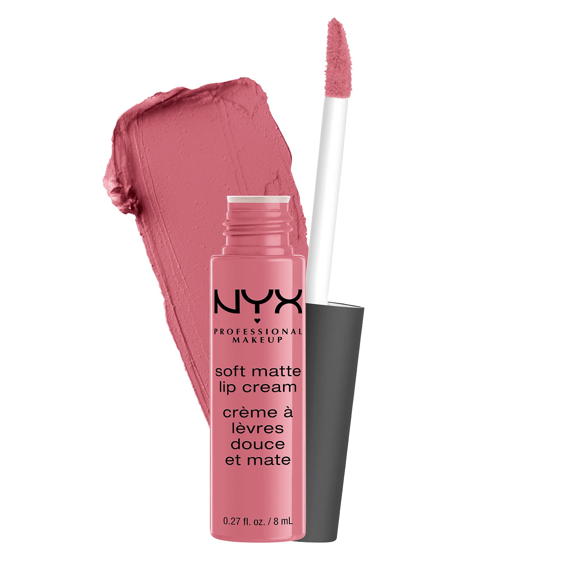 NYX PROFESSIONAL MAKEUP Soft Matte Lip Cream, Lightweight Liquid Lipstick - Istanbul (Clean Pink)