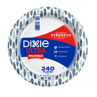 Dixie Ultra Disposable Paper Plates, 8 ½ inch, Lunch or Light Dinner Size Printed Disposable Plates, 240-count