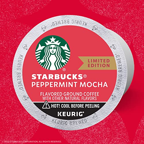 Starbucks Flavored K-Cup Coffee Pods (Peppermint Mocha, 10 Count (Pack of 2)