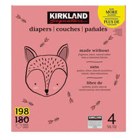 Kirkland Signature Diapers, Size 4 (22-37 Pounds), 198 Count