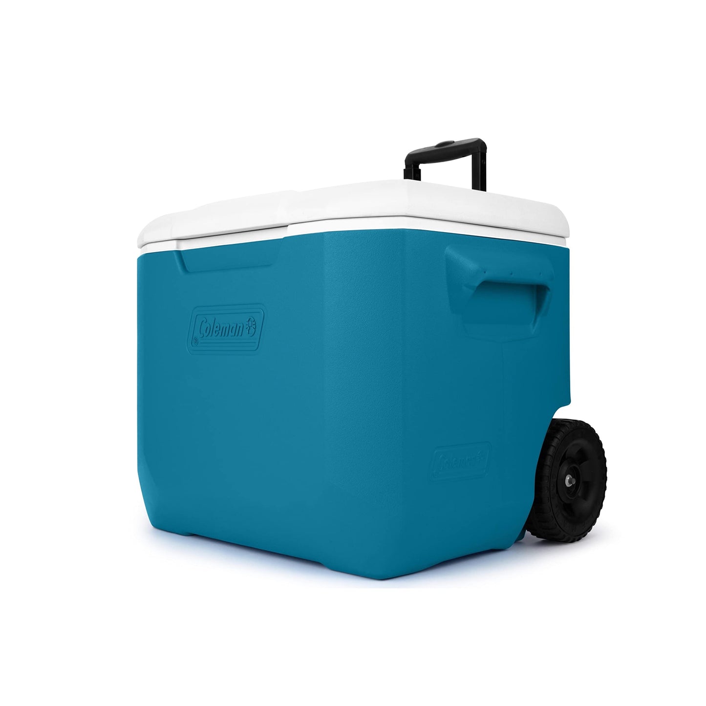 Coleman 60qt Ocean Blue Wheeled Portable Cooler with Insulated Hard Cooling, Heavy-Duty Wheels & Handle, Great for Camping, Tailgating, Beach, Picnic, Groceries, Boating & More