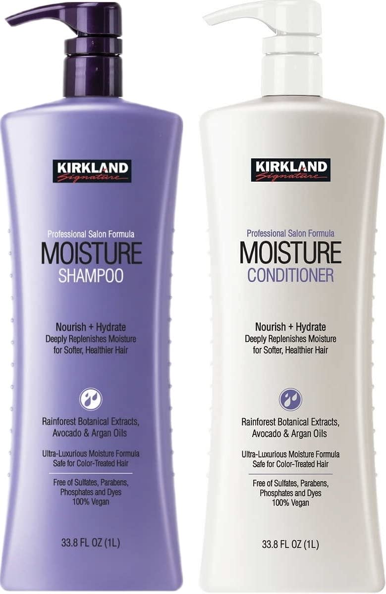 Kirkland Signature Professional Salon Formula Moisture Shampoo & Conditioner 33.8fl oz 1 litter (Two Bottles)