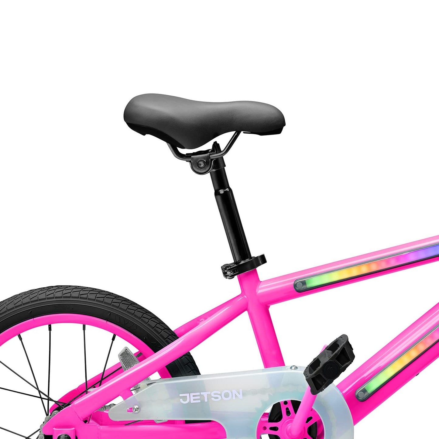 Jetson Light Rider M 16” Wheels Kids’ Light-up Unisex Bike, Ages 3+, Includes Light-up Frame and Light-up Training Wheels, Three Different Light Modes, Seven Color Options, Easily Adjustable Handlebar