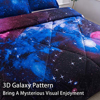 Litanika 3D Galaxy Comforter Full(79x90lnch), 3 Pieces(1 Galaxy Comforter, 2 Pillowcases), Universe Cloud Outer Space Comforter, Microfiber Bedding Set for Boys Kids