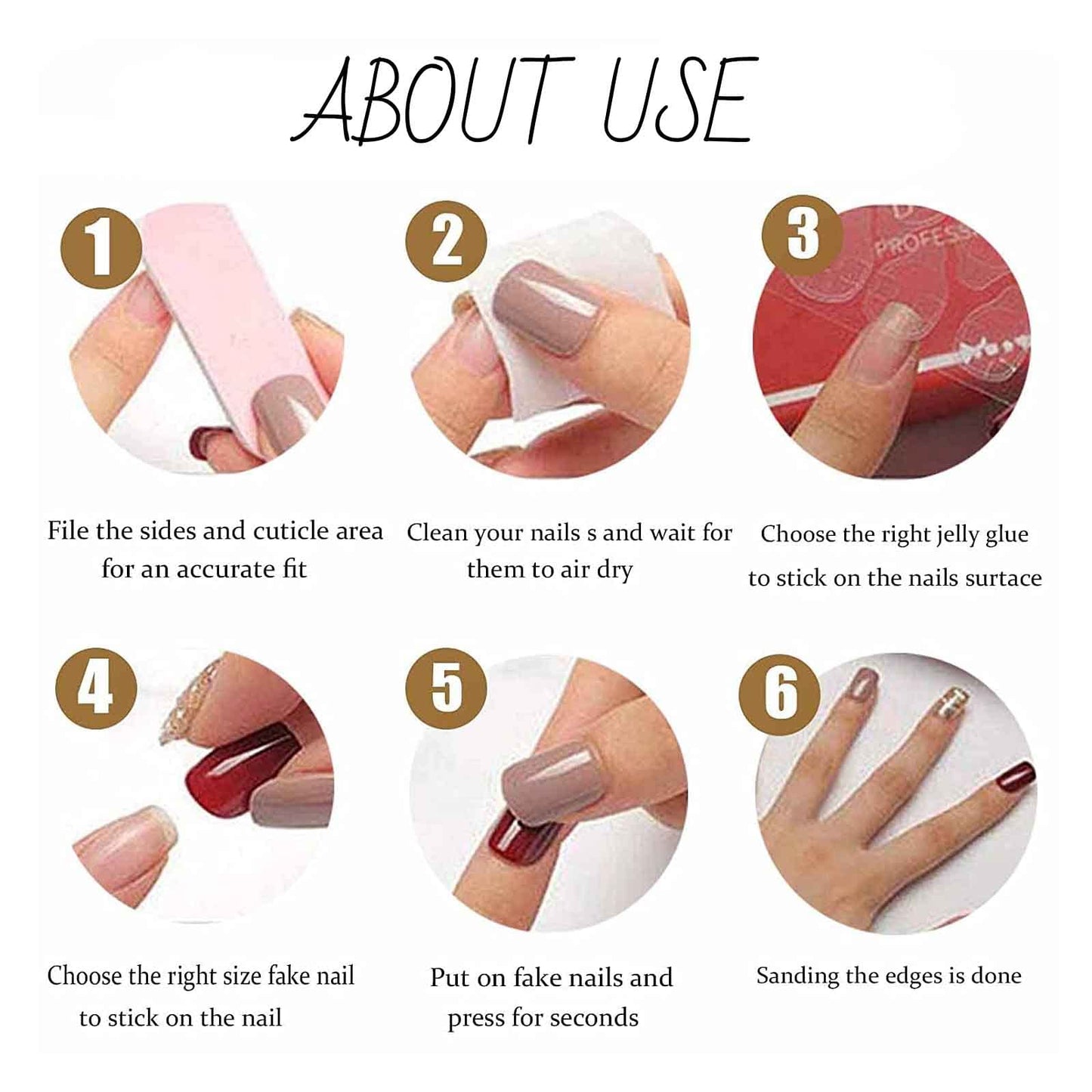 Hkanlre Long Press on Nails Bling Fake Nails French Acrylic Square False Nails for Women and Girls 24PCS (Style26)