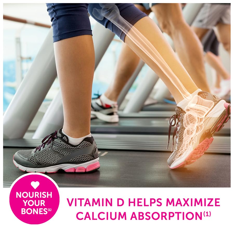 Caltrate 600 Plus D3 Calcium and Vitamin D Supplement Tablets, Bone Health Supplements for Adults - 60 Count