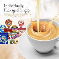 Coffee Creamer Singles Variety Pack Packaged by Bools, International Delight Creamer Singles Set, Delight Mini Coffee Creamer, Coffee Mate Original & Mini Moo's 4 Flavor Assortment (48 Pack) Coffee Creamer Singles for Home, Office, Coffee, Bar, Gift