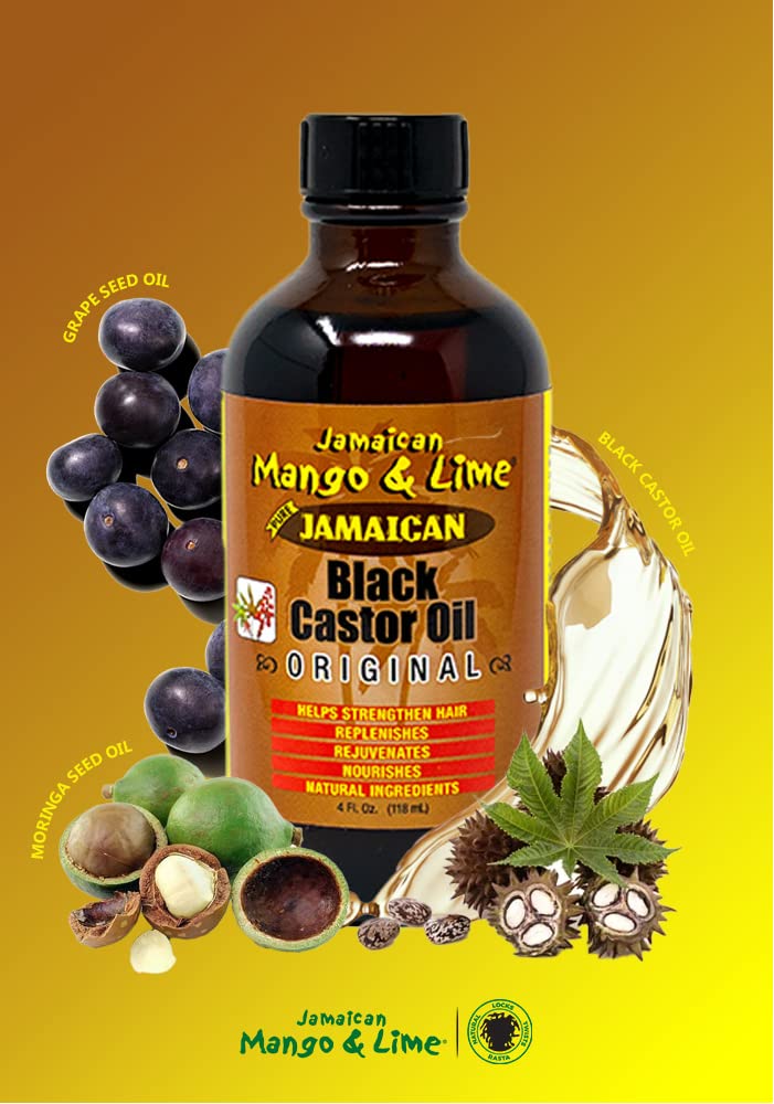 Jamaican Mango & Lime Black Castor Oil 4 oz