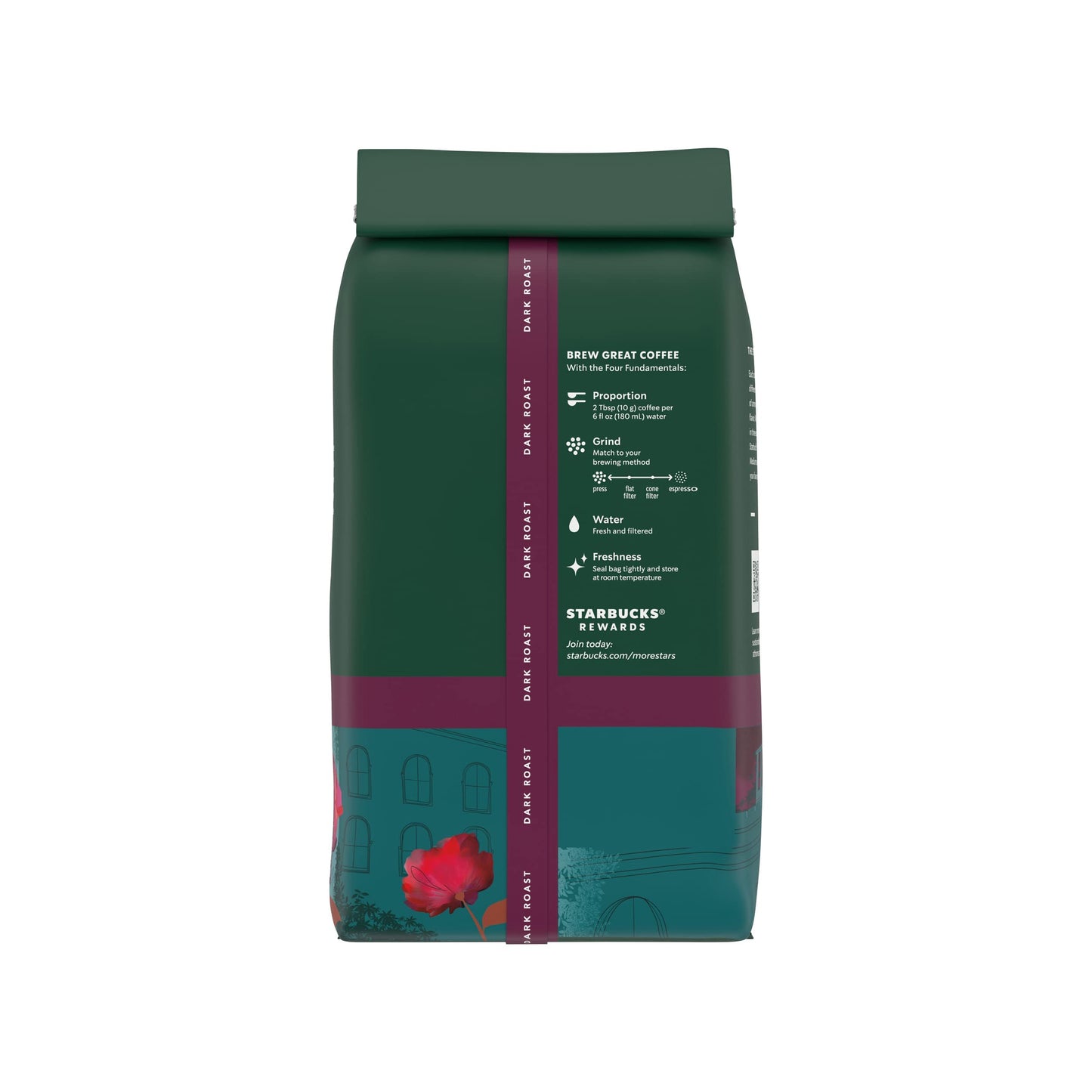 Starbucks Caffè Verona Dark Roast Whole Bean Coffee, 12-Ounce Bag (Pack of 6)