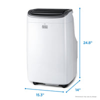 BLACK+DECKER 10,000 BTU Portable Air Conditioner up to 450 Sq. ft. with Remote Control, White