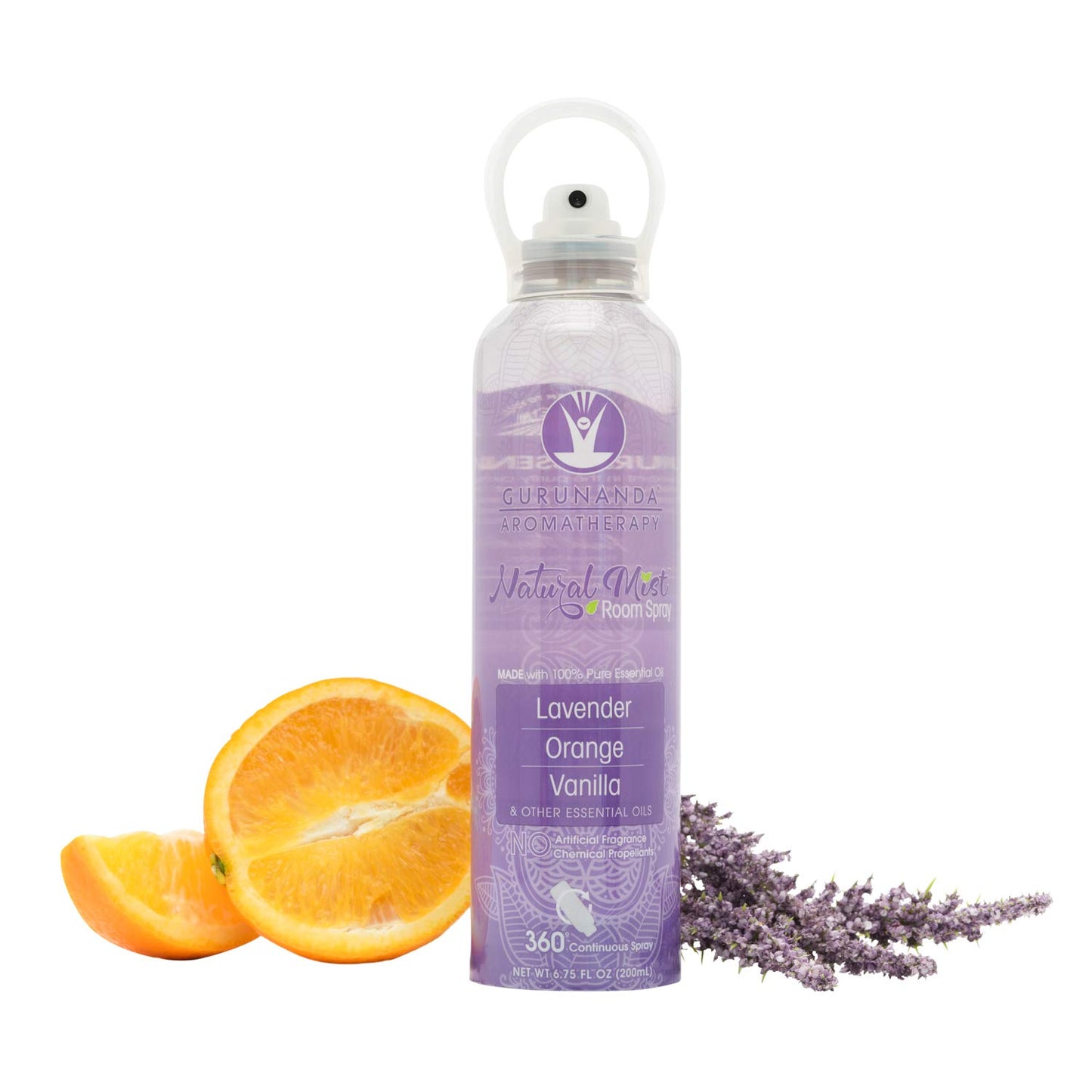 Guru Nanda 25% Alcohol Based Spray with Natural Essential Oils (Lavender/Orange/Vanilla, 1)