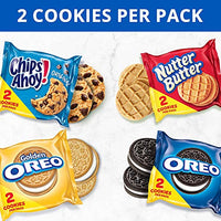 OREO Original, OREO Golden, CHIPS AHOY! & Nutter Butter Cookie Snacks Variety Pack, 56 Snack Packs (2 Cookies Per Pack)