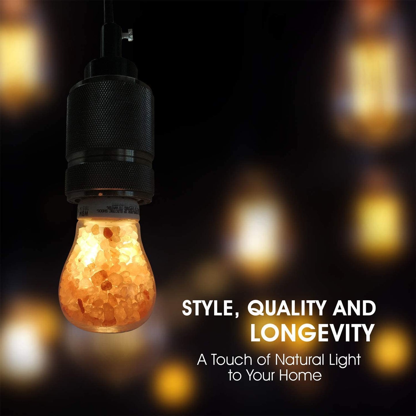 Himalayan Glow H1651B Natural Salt Bulb, Night Light, Amber Orange, 7 Watts