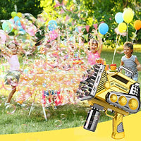 Bubble Guns Bubbles Maker Blower Machine Blaster,80 Holes Automatic Engineer Toys for Kids Toddlers,Wedding Party Favors,Birthday Gifts for 3 4 5 6 7 8 9 10 11 12 Years Old Boys Girls