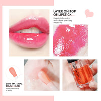 Hydrating Lip Glow Oil, Moisturizing Lip Oil Gloss, Transparent Tinted Lip Balm, Transparent Toot Lip Oil, Plumping Lip Gloss, Long Lasting Nourishing Non-sticky (Cherry)