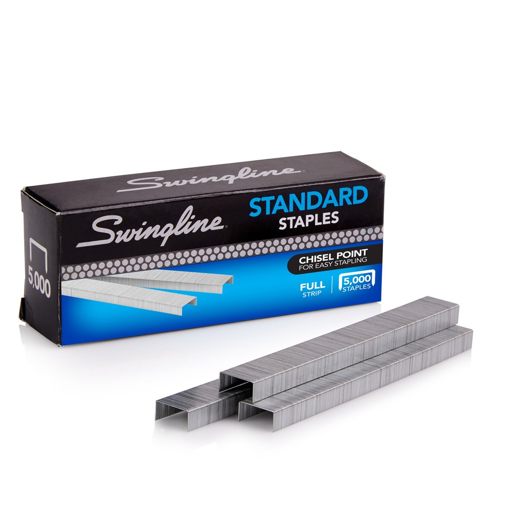 Swingline Staples, Standard Staplers for Desktop Staplers, 1/4" Length, 210/Strip, 5000/Box (35108)