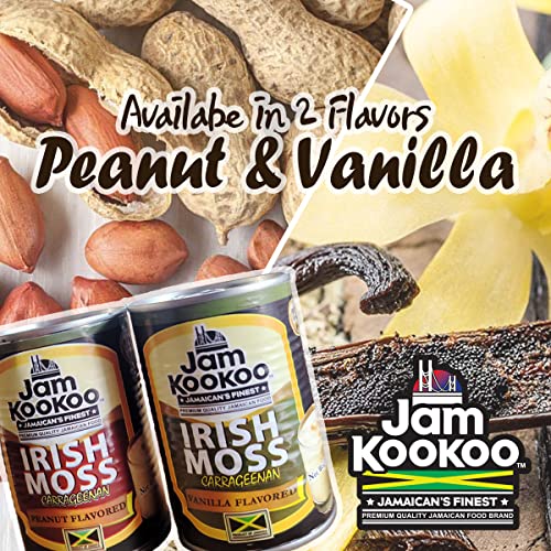 Carrageenan Irish Moss by Jam KooKoo Jamaica's Finest Premium Quality Jamaican Food Made from Real Ingredients, Authentic Taste (Vanilla)