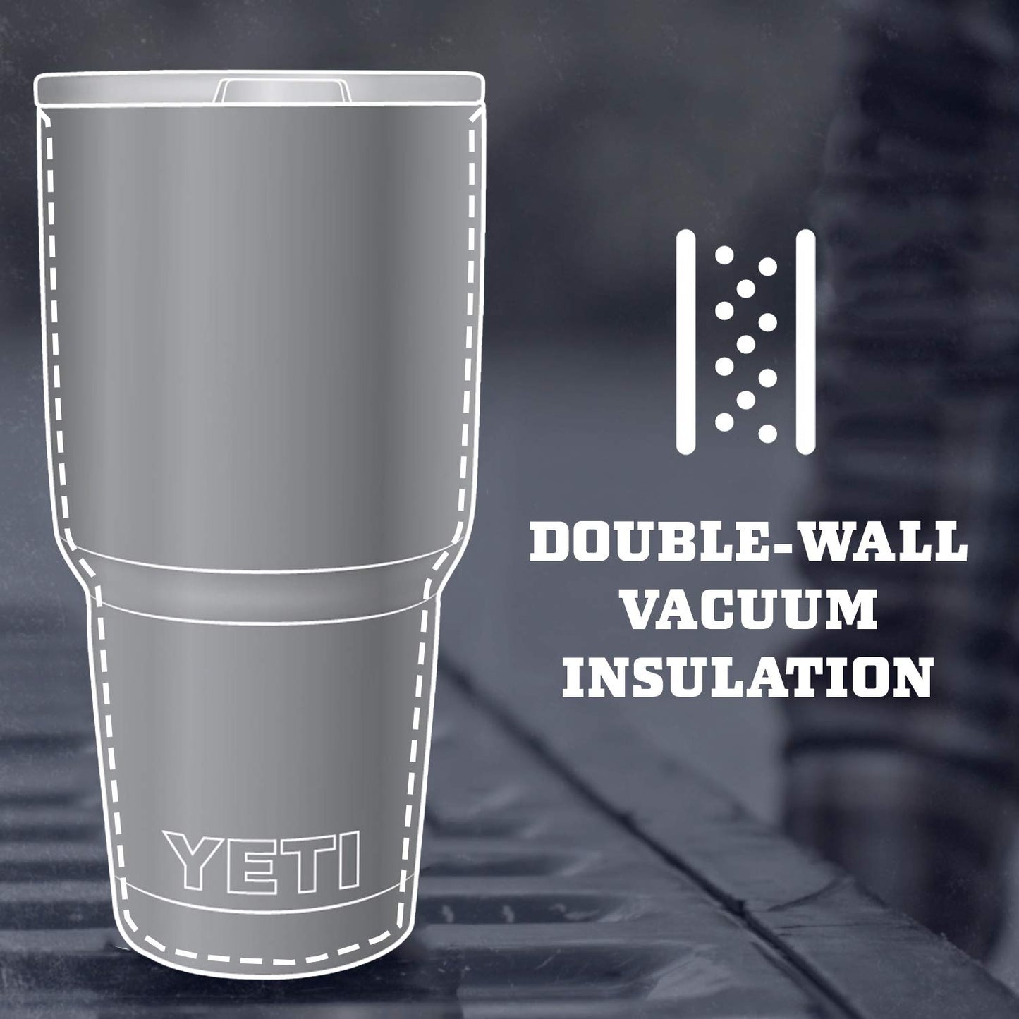 YETI Rambler 30 oz Stainless Steel Vacuum Insulated Tumbler w/MagSlider Lid, Stainless