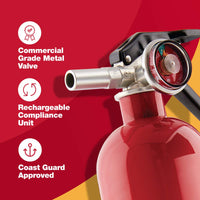 First Alert HOME1 Rechargeable Standard Home Fire Extinguisher UL Rated 1-A:10-B:C, Red