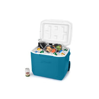 Coleman 60qt Ocean Blue Wheeled Portable Cooler with Insulated Hard Cooling, Heavy-Duty Wheels & Handle, Great for Camping, Tailgating, Beach, Picnic, Groceries, Boating & More