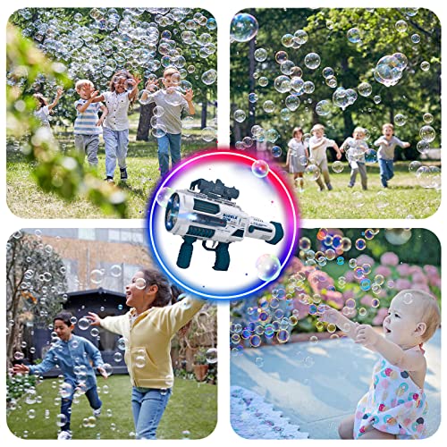 VERSDITAS Automatic Gatling Bubble Gun,That Produces Thousands of Bubbles per Minute, Suitable for Children and Adults and Perfect for Indoor and Outdoor Birthday Parties for Girl Boy