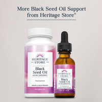 HERITAGE STORE Black Seed Oil, Organic, Cold Pressed, Nigella Sativa Supplement with Thymoquinone, Omega 3 6 9, Antioxidant, Immune and Joint Support, Vegan, 16oz