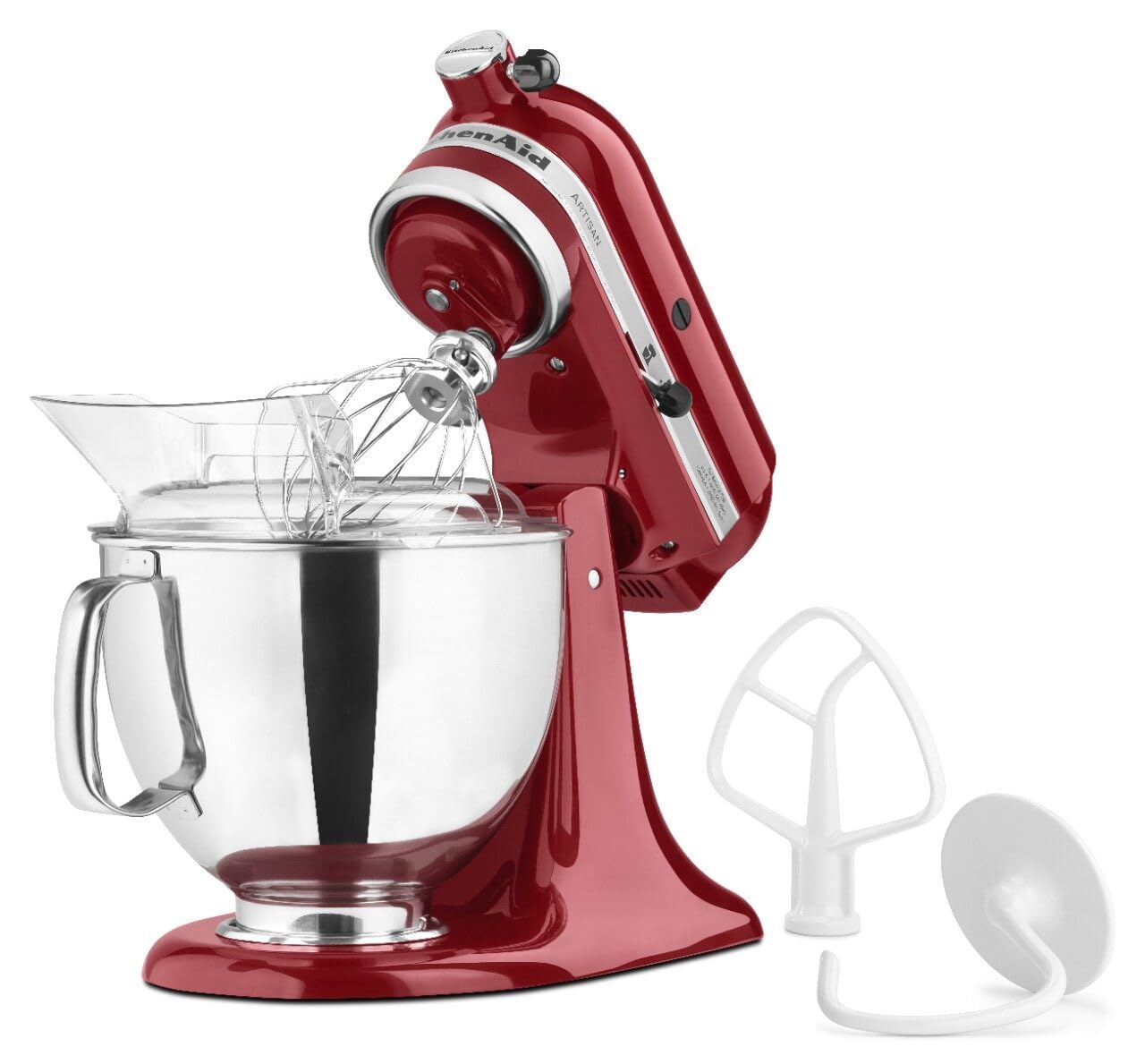 KitchenAid KSM150PSER Artisan Tilt-Head Stand Mixer with Pouring Shield, 5-Quart, Empire Red