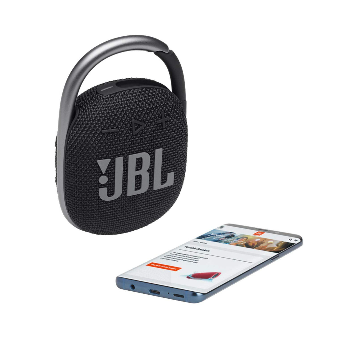 JBL Clip 4 Portable Wireless Bluetooth Waterproof/Dustproof Speaker - Black (Refurbished)