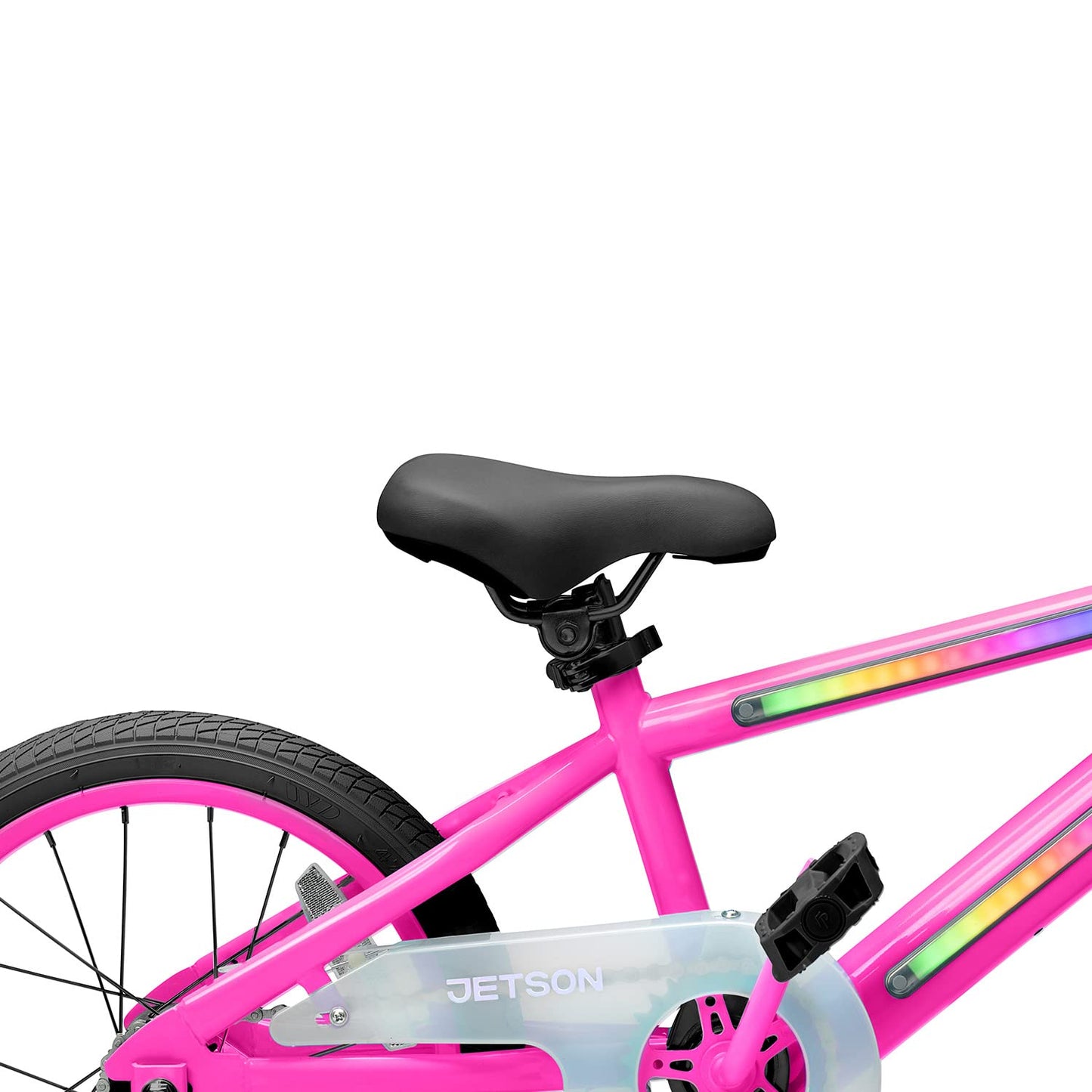 Jetson Light Rider M 16” Wheels Kids’ Light-up Unisex Bike, Ages 3+, Includes Light-up Frame and Light-up Training Wheels, Three Different Light Modes, Seven Color Options, Easily Adjustable Handlebar