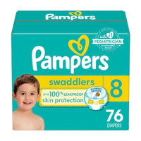 Pampers Swaddlers Diapers - Size 8, 76 Count, Ultra Soft Disposable Baby Diapers