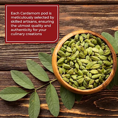 Spicy World Green Cardamom Pods 3.5 Oz - As Seen on Tik Tok - Premium Quality Whole Green Cardamom Pods | Vegan | Large | Aromatic Cardamon