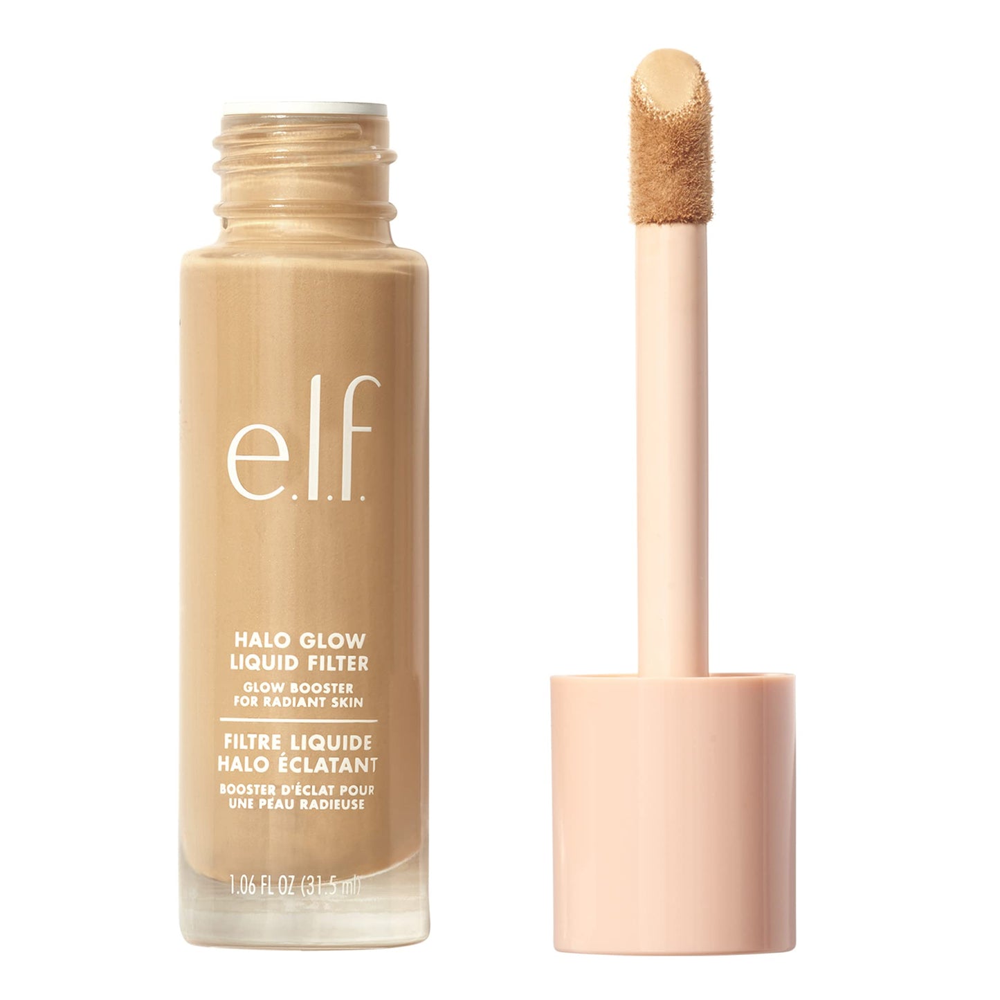 e.l.f. Halo Glow Liquid Filter, Complexion Booster For A Glowing, Soft-Focus Look, Infused With Hyaluronic Acid, Vegan & Cruelty-Free, 5 Medium/Tan