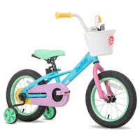 JOYSTAR 14 Inch Kids Bike for 3 4 5 Years Girls 14" Children Toddler Girl Bicycle with Training Wheels and Coaster Brake for 3-5 Years Kids 85% Assembled Macarons