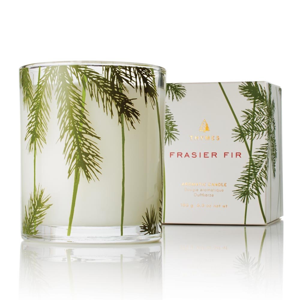 Thymes Frasier Fir Pine Needle Candle - Highly Scented Candles for a Luxury Home Fragrance - Holiday Candles with a Forest Fragrance - Single-Wick Candle (6.5 oz)