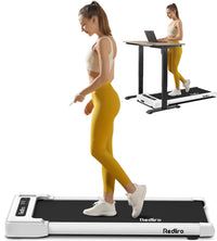 Redliro Walking Pad Treadmill Under Desk, Portable Mini Treadmill with Remote Control, Bluetooth, 265lbs Max Weight, Installation-Free Jogging Machine for Home/Office