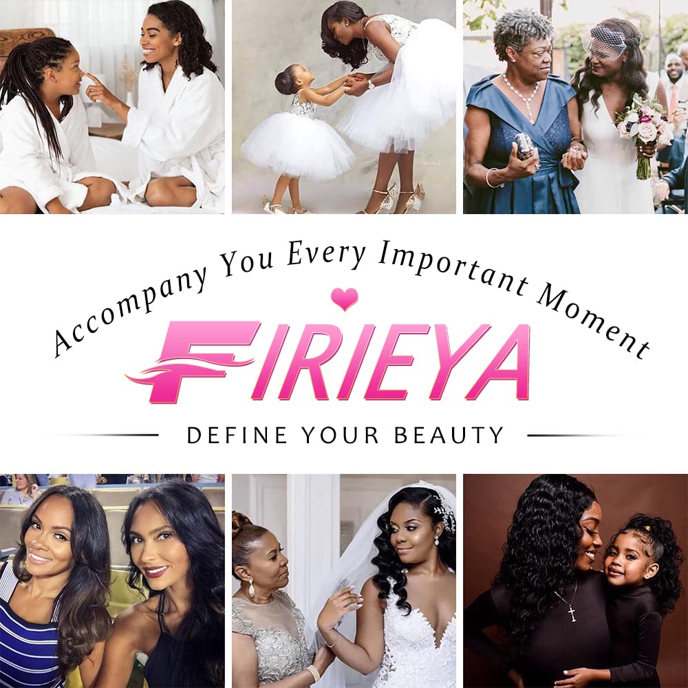 FIRIEYA Deep Wave Lace Front Wigs Human Hair Wigs for Black Women 180% Density 4X4 HD Transparent Lace Closure Human Hair Wigs for Black Women Glueless with Baby Hair Natural Color(18 Inch)