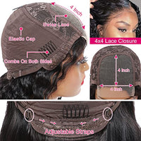 SOSATISFY Deep Wave Lace Front Wigs Human Hair 4x4 HD Transparent Lace Closure Wigs for Black Women Glueless 180% High Density Human Hair Wigs Pre Plucked with Baby Hair (20 inch)