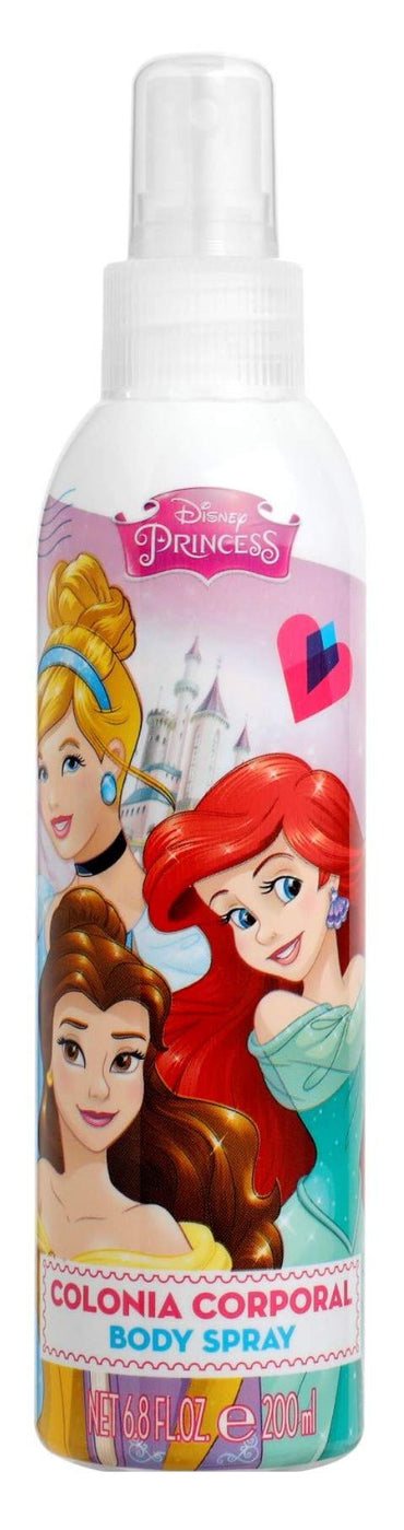 Disney Princess Fragrance for Kids Body Spray 200ml Mist Made in Spain by Air Val International, 6.8 FL Oz